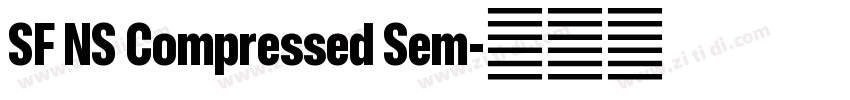 SF NS Compressed Sem字体转换